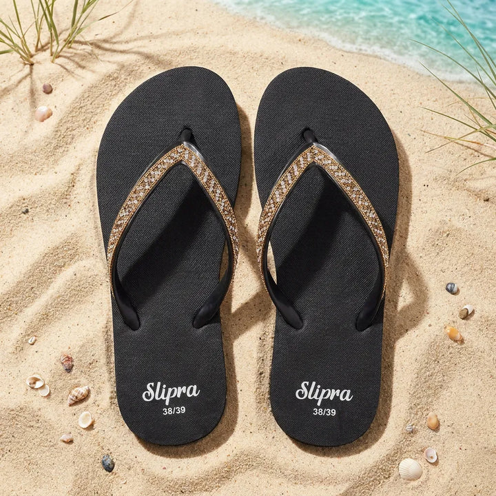 Black Slipra with Golden Tape