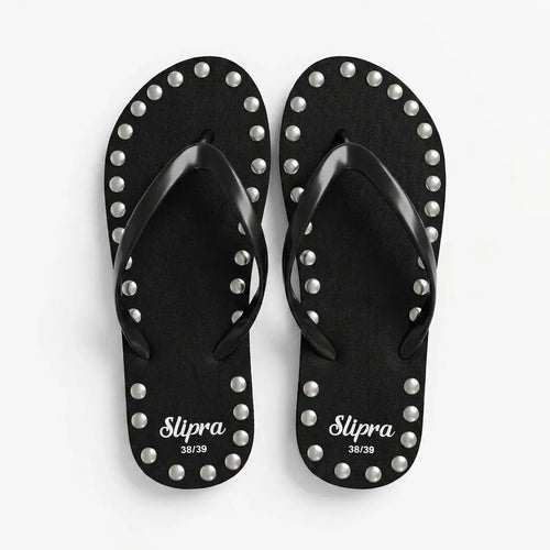 Black Slipra with Pearl Studs main view
