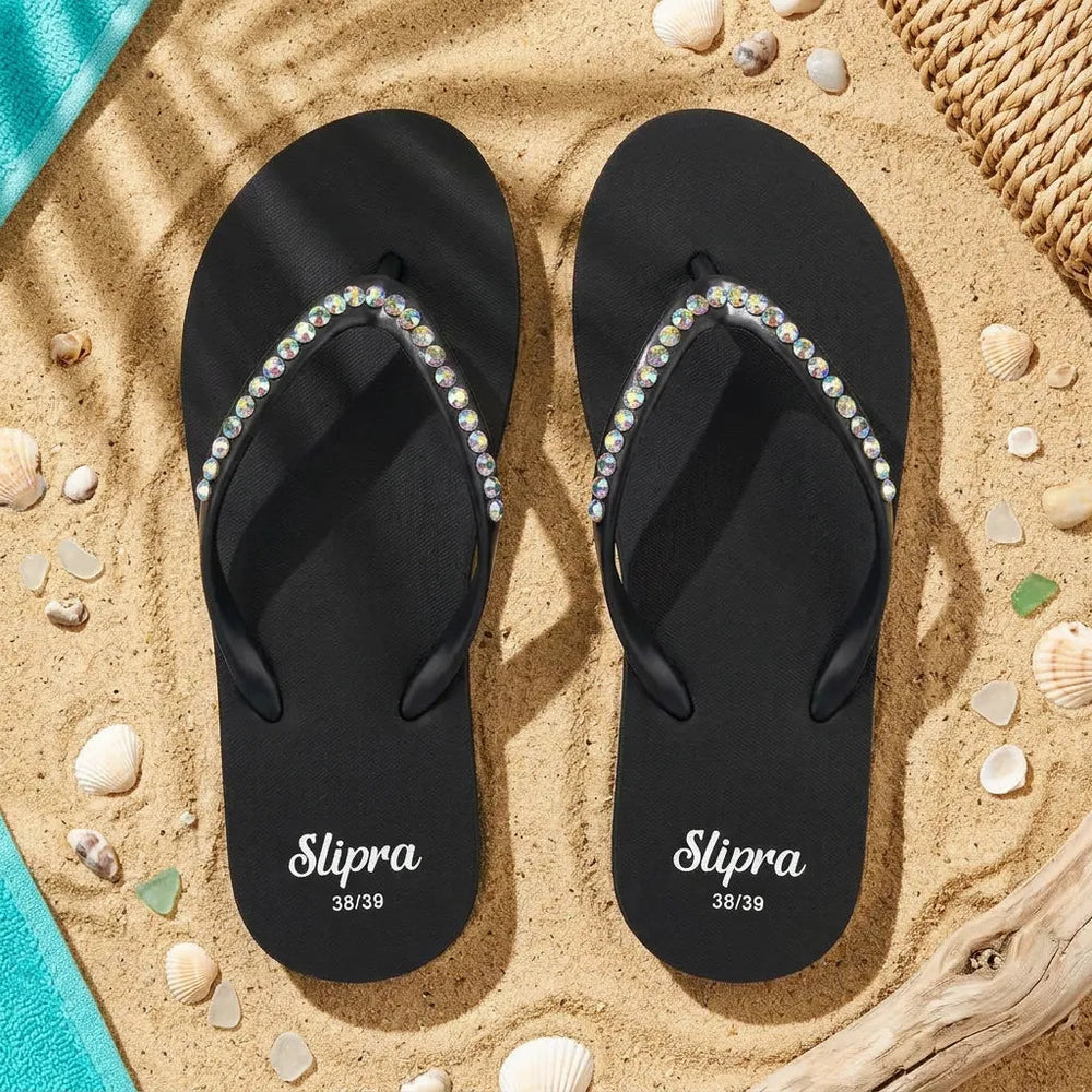 Black Slipra with Strass