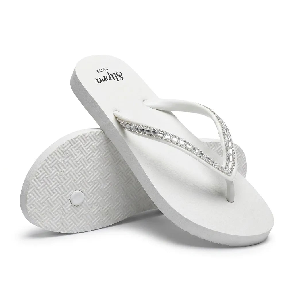 White Slipra with Crystal Tape detail view