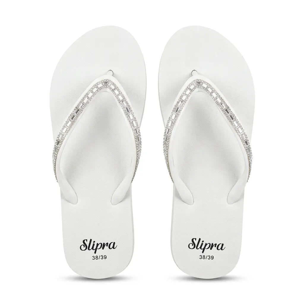 White Slipra with Crystal Tape main view