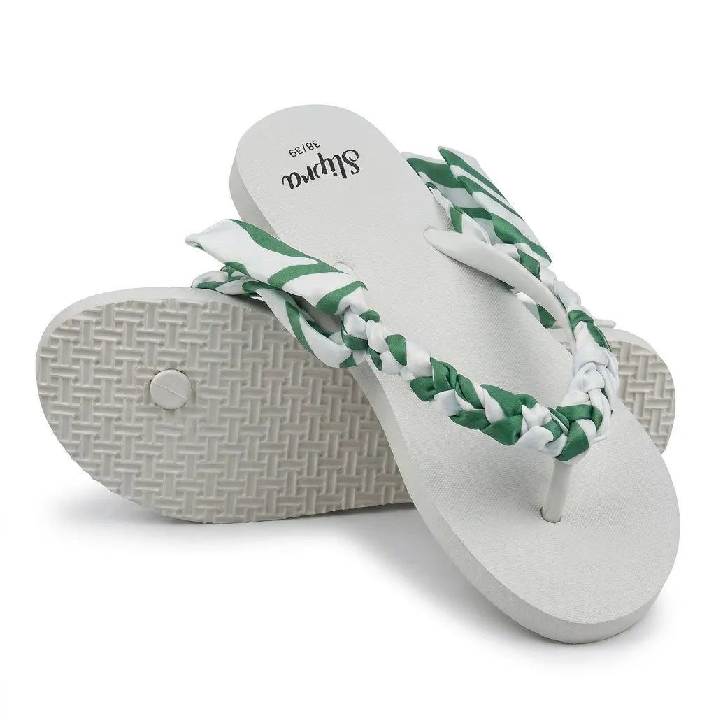 White Slipra with Scarf Tape detail view